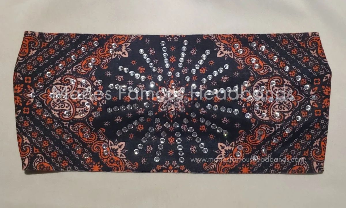 Paisley Burnt Orange & Black