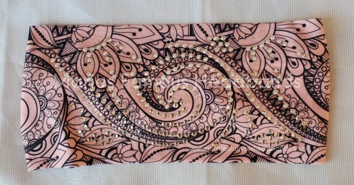 Peach & Black Swirls