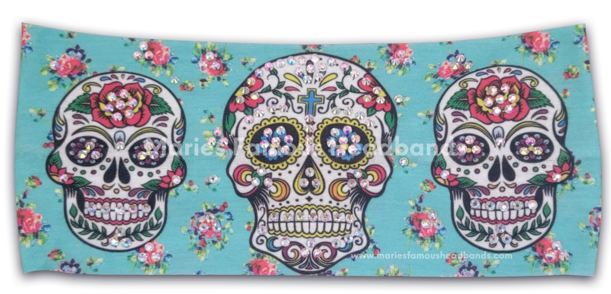Teal Sugar Skulls